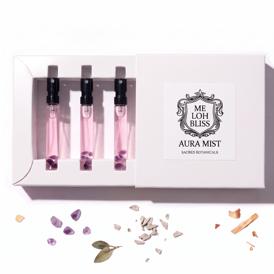Aura Mist Trio – Sacred Botanicals, 3 × 5 ml